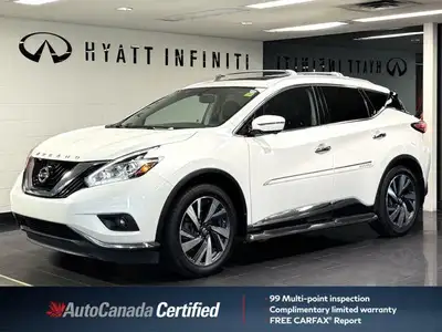 The 2017 Nissan Murano Platinum stands out with its robust 3.5L engine and all-wheel drive capabilit...