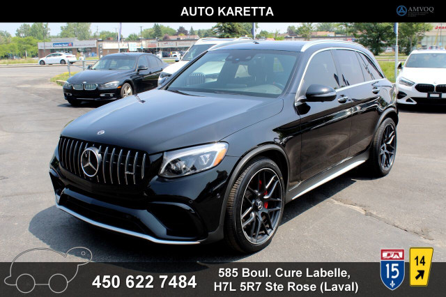 2019 Mercedes Glc 63s amg headsup cuir rouge/noir pneus neufs in Cars & Trucks in Laval / North Shore