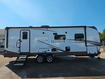The 2025 Rockwood 2606WS is a popular model with the rear bathroom the full width of the trailer. Di...
