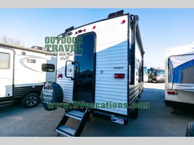 Forest River Cherokee Wolf Pup travel trailer 14CCW highlights: Queen Bed Split-Style Bathroom Outsi...