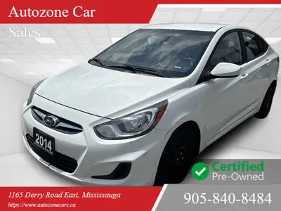 This 2014 Hyundai Accent Sedan is a reliable and stylish choice! With its sleek white exterior and c...