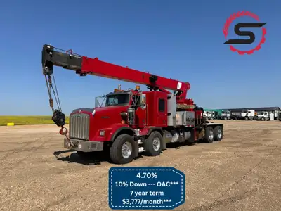1 Owner 2019 Kenworth T800W Tandem Tandem with National 1100 30 ton Straight Boom Picker Truck KMS:...