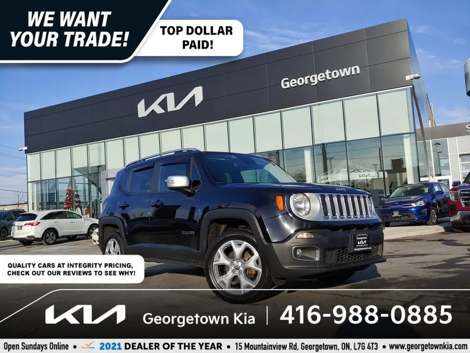 2017 Jeep Renegade Limited 2.4L 4WD | SUNROOF | NAV | HTD SEATS
