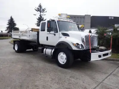 2010 International 7300 Work Star Dump Hook Diesel Truck with Air Brakes 7.6L L6 DIESEL engine Autom...