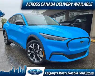 This Brand New GRABBER BLUE METALLIC 2024 FORD MUSTANG MACH-E SELECT is powered by a 72KWH USABLE ST...