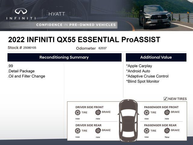2022 INFINITI QX55 ESSENTIAL ProASSIST|Apple Carplay|Android in Cars & Trucks in Calgary - Image 2