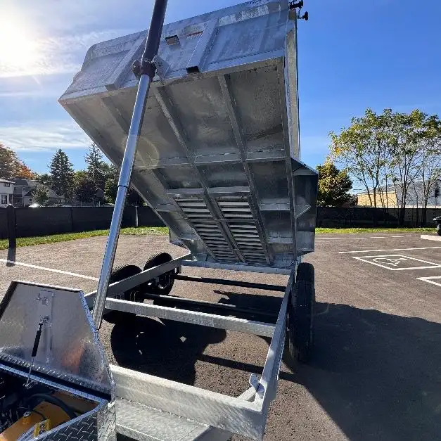 Galvanized 82x12 7TON Dump Trailer With Ramps in Cargo & Utility Trailers in Brantford - Image 3