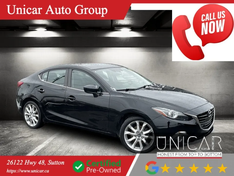 2015 Mazda MAZDA3 No-Accidents GT 6-Speed Leather Sunroof BOSE H