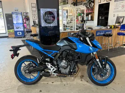 In stock we have a demo 2023 Suzuki GSX-8S in Pearl Cosmic Blue for sale NOW at ATC CORRAL! Allow us...
