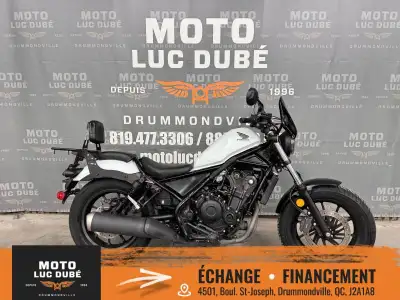 Honda Rebel 500 ABS 2021 SEULEMENT 4 483 KM FREINS ABS PARE-BRISE DOSSIER PASSAGER PORTE-BAGAGES NOU...