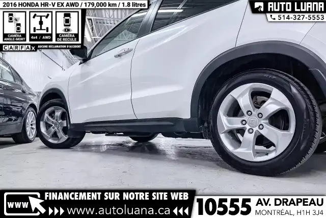 2016 HONDA HR-V EX AWD/TOIT/CAMERA ANGLE MORT/PUSH START/MAGS in Cars & Trucks in City of Montréal - Image 15