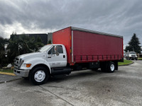 2008 Ford F-750 Tarp Side Cube Van Caterpillar 7.2L 6cyl Allison Automatic 22'L 8'W 7'6in.H Air Brak... (image 6)