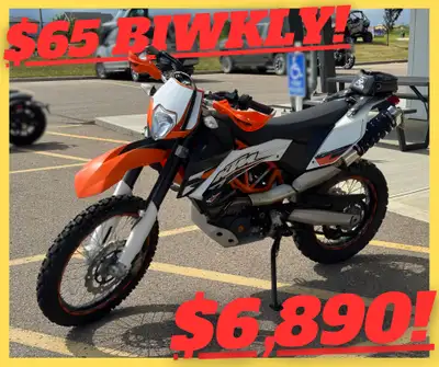 PAYMENTS AS LOW AS $65 BI WEEKLY! OWNER SELLING 2009 KTM 690 ENDURO R WITH LOW KM TO GO TO A CRUISER...