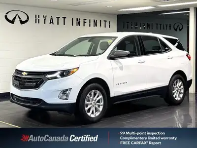 The 2019 Chevrolet Equinox LS is a compact SUV equipped with a 1.5L turbocharged I4 engine and a 6-s...