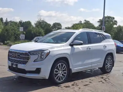 Look at this certified 2023 GMC Terrain Denali AWD | Leather | Pano Roof | HUD | Nav | Cooled + Heat...