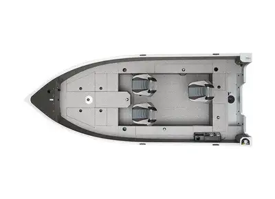 Get the spacious layout of a big fishing rig in the Voyageur 175 Tiller that surpasses its size. Fea...