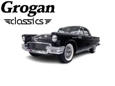 This stunning tribute 1957 E-Thunderbird, a true black beauty with a rich history, was originally ac...