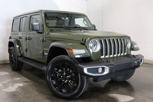 2021 Jeep Wrangler UNLIMITED SAHARA + 4XE + CUIR VOLANT CHAUFFAN in Cars & Trucks in Laval / North Shore