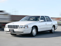 1997 Cadillac Deville White Exterior on blue Interior comes with Leather seats , Heated seats , Digi... (image 2)