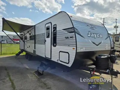 Jayco Jay Flight SLX travel trailer 330TBS highlights: Bath and a Half U-Shaped Dinette 20' Power Aw...