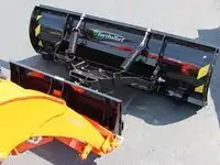 Clamp on bucket mounted snow plow
