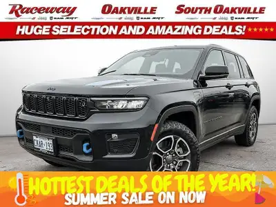 2023 JEEP GRAND CHEROKEE TRAILHAWK 4XE Diamond Black Exterior Black Capri Leather Faced Seats with S...