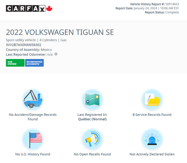 2022 Volkswagen Tiguan Comfortline TOIT PANO | CUIR | CARPLAY |  in Cars & Trucks in Laval / North Shore - Image 2