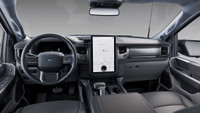 This brand new SPACE WHITE METALLIC 2025 FORD F-150 LIGHTNING FLASH is powered by an ELECTRIC ENGINE... (image 6)