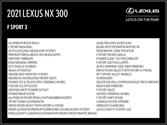  2021 Lexus NX 300 F Sport Pkg 3|Lexus Certified|Welcome Trades| in Cars & Trucks in City of Toronto - Image 2