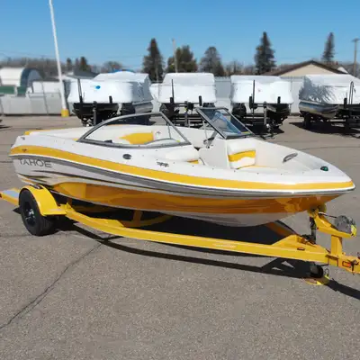 COMING SOON! with 4.3L TKS 190Hp Mercruiser Boat, Motor, Single Axle Surge Brake Tahoe Trailer & Cov...