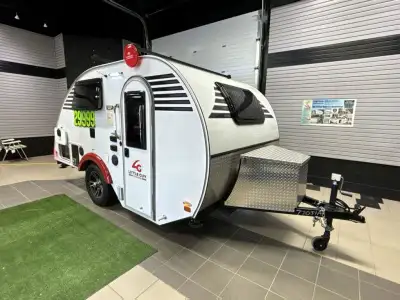 Xtreme Outdoors Little Guy teardrop trailer Micro MAX highlights: Swiveling/Rotating Dinette Tables...