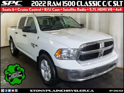 Discover power and practicality with the 2022 RAM 1500 Classic SLT 4x4 Crew Cab 5'7" Box, now availa...