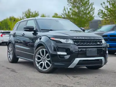 The 2013 Land Rover Range Rover Evoque Dynamic Black Pack LE stands out as a sleek black 4×4 SUV, of...