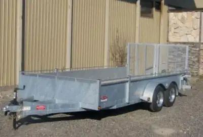 82in. X 14' Premium Galvanized Duratrail Landscape Trailer Standard Features: Hot Dipped Galvanized...