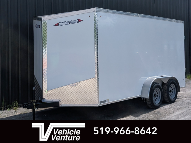 2026 WEBERLANE 7X16 ESTATE SERIES 12" XHEIGHT RAMP DOOR WHITE in Cargo & Utility Trailers in Oakville / Halton Region - Image 2