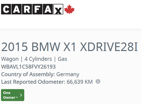 2015 BMW X1 XDrive28i---ONE OWNER! 74372 KM! CERTIFIED! in Cars & Trucks in Edmonton - Image 2