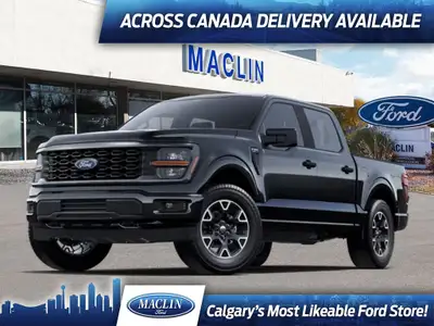 This brand new AGATE BLACK METALLIC 2025 FORD F-150 STX is powered by a 2.7L ECOBOOST ENGINE THAT'S...