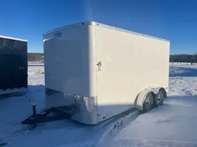 2023 Continental Cargo Rambler 7x14 Exterior White rear ramp medium duty w/ spring assist passenger...