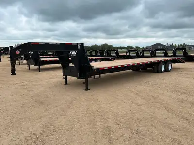 NEW 2025 SWS 8.5 x 36' Gooseneck Trailer Tandem Dual 2 x 10,000 lb. Axles w/ Electric Brakes on Both...