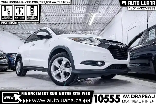 2016 HONDA HR-V EX AWD/TOIT/CAMERA ANGLE MORT/PUSH START/MAGS in Cars & Trucks in City of Montréal - Image 9