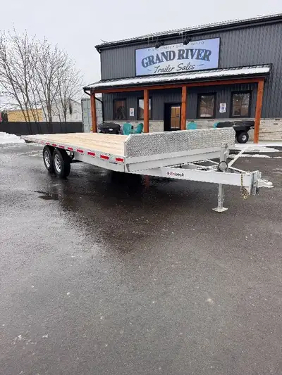 Grand River Trailer Sales Aluminum deck over 20FT straite Tandem axle 5 ton SPECS weight-1984LB max...