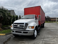 2008 Ford F-750 Tarp Side Cube Van Caterpillar 7.2L 6cyl Allison Automatic 22'L 8'W 7'6in.H Air Brak... (image 4)