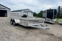 Aluminum 7x16 Tandem Axle Landscape Utility trailer