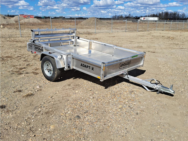 2023 Apogee 8 Ft S/A Aluminum Flat Deck Utility Trailer Adapt-X  in Cargo & Utility Trailers in Edmonton - Image 2