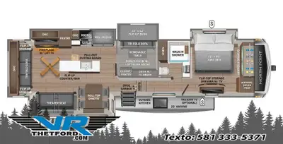 VR Thetford 2025 JAYCO North Point 377RLBH Contactez nos conseillers par téléphone courriel ou texto...