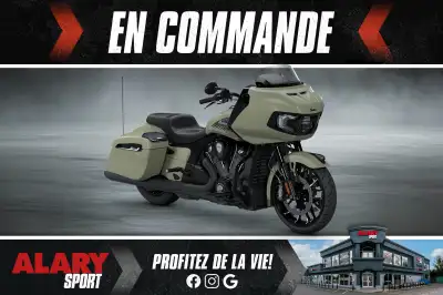 Cette MOTOCYCLETTE INDIAN CHALLENGER DARK HORSE 2025 est disponible DÈS MAINTENANT! Contactez-nous a...