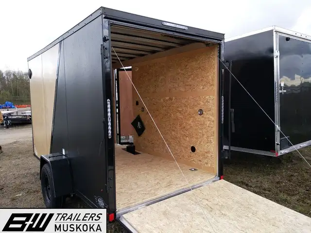 2024 Amera-Lite ALDR612SA Tan & Black Slant Vnose Cargo 6x12ft  in Cargo & Utility Trailers in Muskoka - Image 7