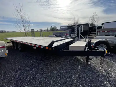USED 2025 CANADIAN TRAILERS 102in. x 24' POWER TILT DECKOVER EQUIPMENT HAULER Effortless loading. He...