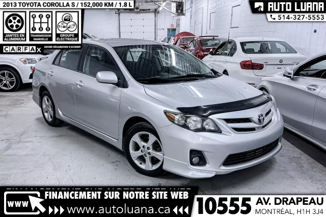 2013 TOYOTA Corolla S MAGS/BLUETOOTH/CRUISE/AIR CLIMATISE/ECRAN in Cars & Trucks in City of Montréal - Image 2