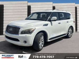 2011 Infiniti QX56 AUTO, KEYLESS ENTRY, BLUETOOTH/ VOICE COMMAND, HEATED LEATHER SEATS, THREE ROWS!!!